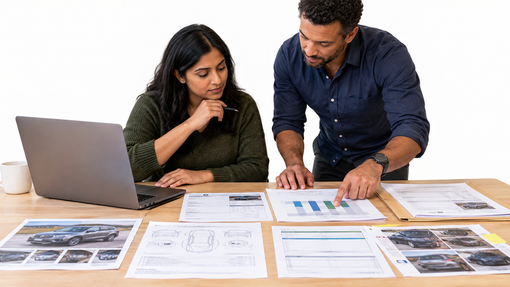 Buyer reviews condition reports, title records, and pricing notes before using access dealer auctions to compare auction price vs retail car price.